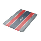 Streifen Muster Maßgeschneiderte Monogramm-Badmatt Badematte (Schrägansicht)