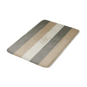 Streifen Muster Maßgeschneiderte Monogramm-Badmatt Badematte (Schrägansicht)