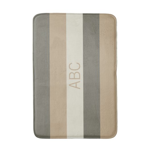 Streifen Muster Maßgeschneiderte Monogramm-Badmatt Badematte (Vorderseite Vertikal)