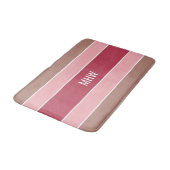 Streifen Muster Maßgeschneiderte Monogramm-Badmatt Badematte (Schrägansicht)