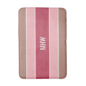 Streifen Muster Maßgeschneiderte Monogramm-Badmatt Badematte (Vorderseite Vertikal)