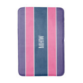 Streifen Muster Maßgeschneiderte Monogramm-Badmatt Badematte (Vorderseite Vertikal)