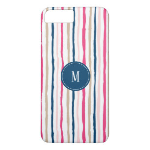 Streifen Muster Monogramm iPhone 8 Plus/7 Plus Hülle