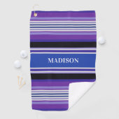 Streifen-Muster-Name-Golftuch Golfhandtuch (Insitu)