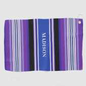 Streifen-Muster-Name-Golftuch Golfhandtuch (Horizontal)
