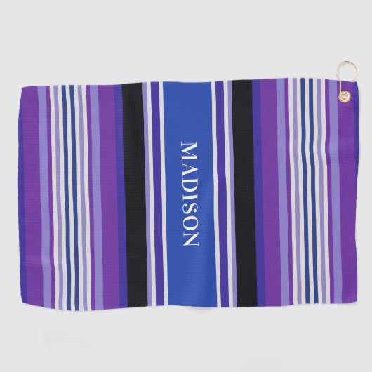 Streifen-Muster-Name-Golftuch Golfhandtuch (Horizontal)
