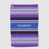 Streifen-Muster-Name-Golftuch Golfhandtuch (Vorderseite)