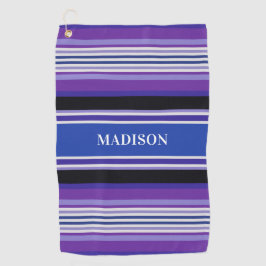 Streifen-Muster-Name-Golftuch Golfhandtuch