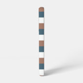 Streifen Muster personalisieren Aquamarines Weiß i Samsung Galaxy Hülle (Linke Seite)