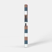 Streifen Muster personalisieren Aquamarines Weiß i Samsung Galaxy Hülle (Rechte Seite)