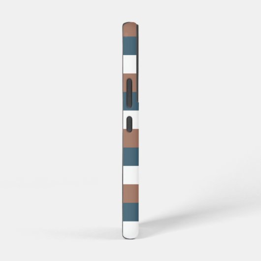 Streifen Muster personalisieren Aquamarines Weiß i Samsung Galaxy Hülle (Rechte Seite)