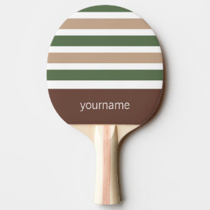 Streifen Muster Pingpaddel mit Monogramm Tischtennis Schläger