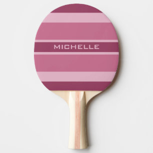 Streifen Muster Pingpaddel mit Monogramm Tischtennis Schläger
