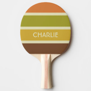 Streifen Muster Pingpaddel mit Monogramm Tischtennis Schläger