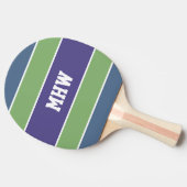 Streifen Muster Pingpaddel mit Monogramm Tischtennis Schläger (Seitenansicht)