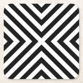 Streifen-Muster Rechteckiger Pappuntersetzer (Vorderseite)