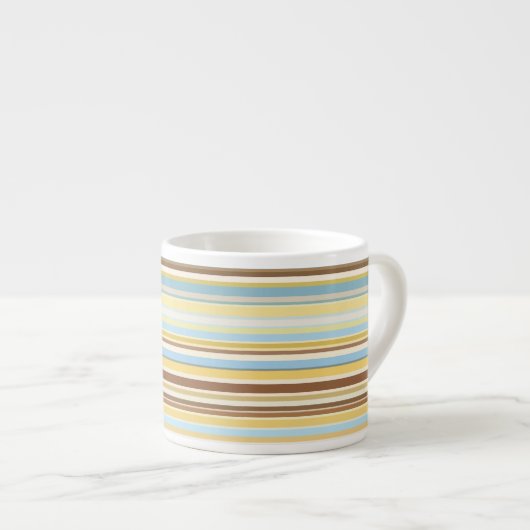 Streifen Muster Retro farbenfroh im Stil der 70er Espressotasse (Vorderseite Rechts)