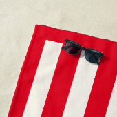 Streifen Muster rotes Strandtuch (Beispiel)