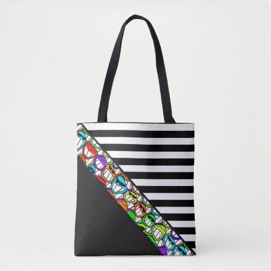 Streifen Muster schwarz + cool Tasche (Vorderseite)