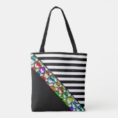 Streifen Muster schwarz + cool Tasche (Rückseite)
