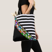 Streifen Muster schwarz + cool Tasche (Von Nahem)