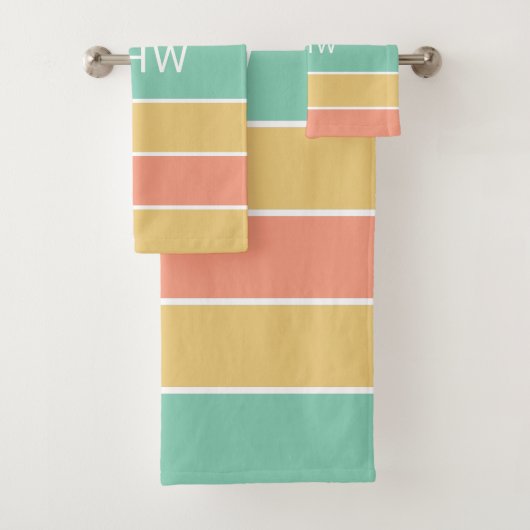 Streifen Muster Set für Monogramm Handtuchhalter (Insitu)