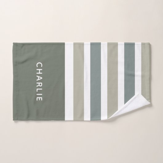 Streifen Muster Set für Monogramm Handtuchhalter (Handtuch)