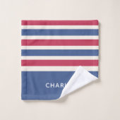 Streifen Muster Set für Monogramm Handtuchhalter (Waschlappen)