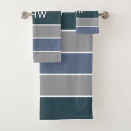 Streifen Muster Set für Monogramm Handtuchhalter