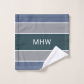 Streifen Muster Set für Monogramm Handtuchhalter (Waschlappen)