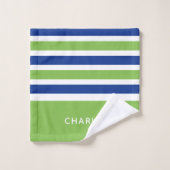 Streifen Muster Set für Monogramm Handtuchhalter (Waschlappen)