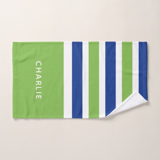 Streifen Muster Set für Monogramm Handtuchhalter (Handtuch)