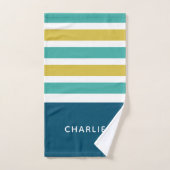 Streifen Muster Set für Monogramm Handtuchhalter (Handtuch)