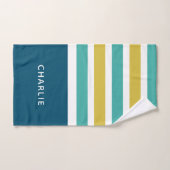 Streifen Muster Set für Monogramm Handtuchhalter (Handtuch)