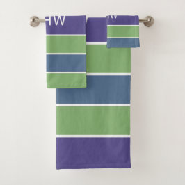 Streifen Muster Set für Monogramm Handtuchhalter
