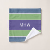 Streifen Muster Set für Monogramm Handtuchhalter (Waschlappen)