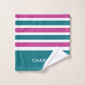 Streifen Muster Set für Monogramm Handtuchhalter (Waschlappen)