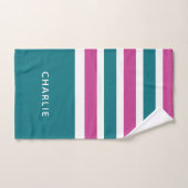Streifen Muster Set für Monogramm Handtuchhalter (Handtuch)