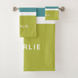 Streifen Muster Set für Monogramm Handtuchhalter