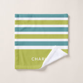 Streifen Muster Set für Monogramm Handtuchhalter (Waschlappen)