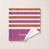 Streifen Muster Set für Monogramm Handtuchhalter (Waschlappen)