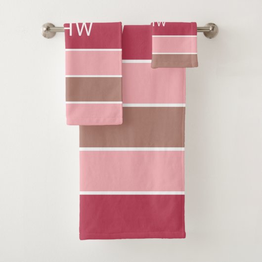 Streifen Muster Set für Monogramm Handtuchhalter (Insitu)