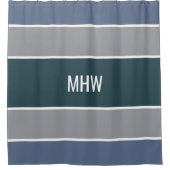 Streifen Muster Sonderduschvorhang für Monogramm Duschvorhang (Vorderseite)