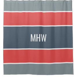 Streifen Muster Sonderduschvorhang für Monogramm Duschvorhang