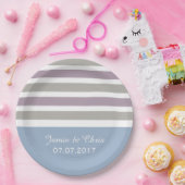 Streifen Muster Teller für benutzerdefiniertes Pap (Party)