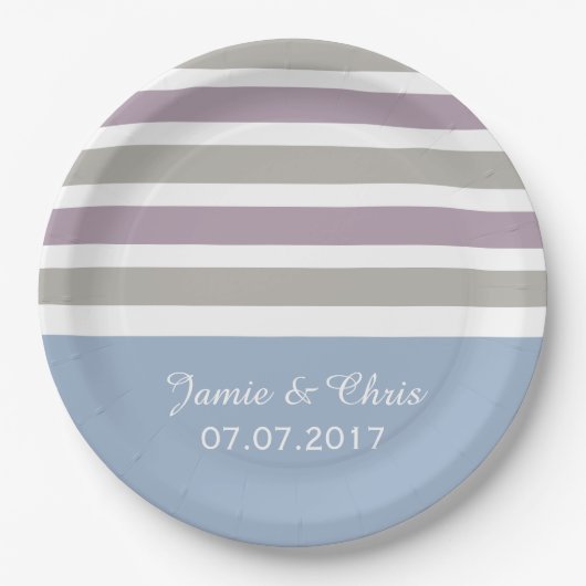 Streifen Muster Teller für benutzerdefiniertes Pap (Vorderseite)