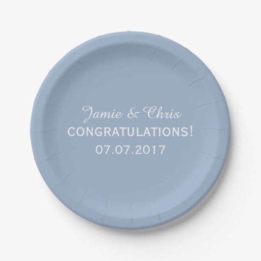 Streifen Muster Teller für Hochzeitspapiere (Vorderseite)