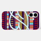 Streifen Muster und Name COOL Case-Mate iPhone Hülle (Rückseite (Horizontal))