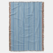 Streifen Muster zwei Töne blaue Creme Decke (Vorderseite Vertikal)