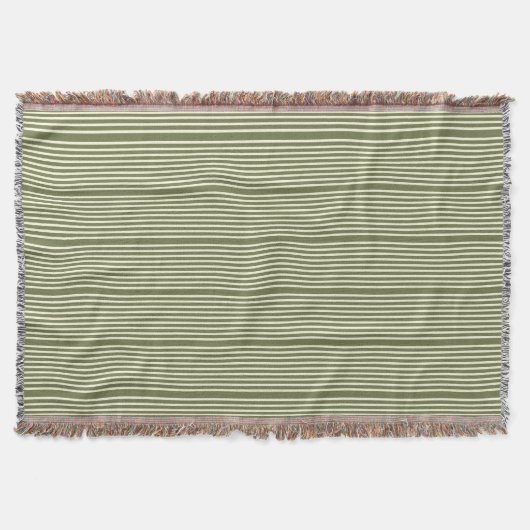 Streifen Muster zwei Töne grün Creme Decke (Vorderseite)